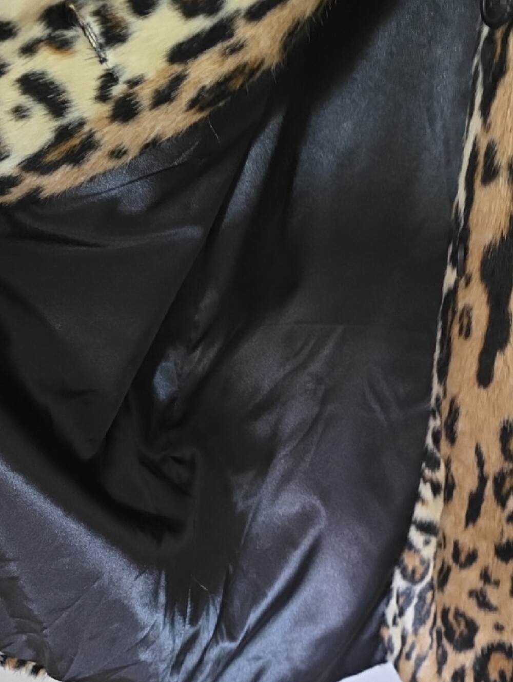 Free People Leopard Faux Fur Trench Coat in Brown and Black - Picture 3 of 4